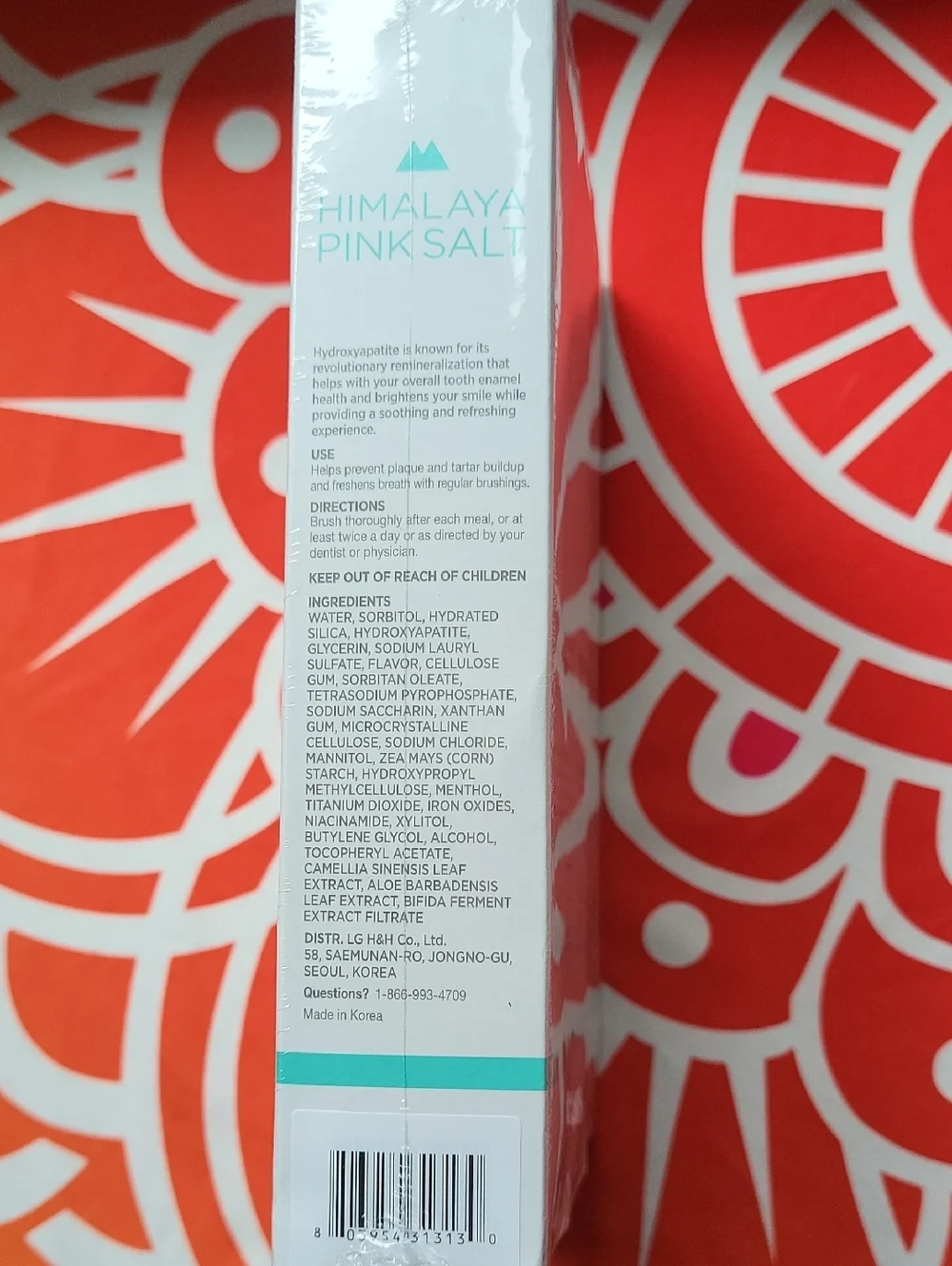 3-pack Himalaya Pink Salt Hydroxyapatite + Niacinamide Toothpaste